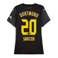 Camiseta Borussia Dortmund Marcel Sabitzer #20 Visitante Equipación para mujer 2024-25 manga corta